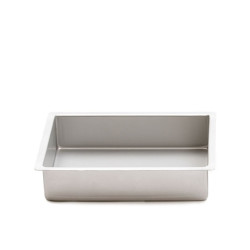 Teglia rettangolare 25x38xh7,5 cm liscia bordi dritti Decora per torta americana in alluminio anodizzato per torte a strati