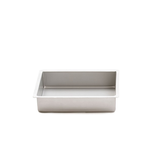 Teglia rettangolare 25x38xh7,5 cm liscia bordi dritti Decora per torta americana in alluminio anodizzato per torte a strati