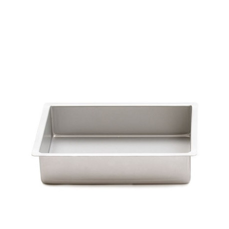 Teglia rettangolare 25x38xh7,5 cm liscia bordi dritti Decora per torta americana in alluminio anodizzato per torte a strati