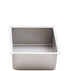 Teglia Quadrata Liscia con Bordi Dritti Decora (10×10/40×40cm) – Alluminio Anodizzato (H10cm) | Per Torta Americana a Strati