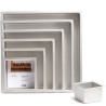 Da 10 a 40 cm teglia quadrata liscia bordi dritti Decora per torta americana in alluminio anodizzato h 10 cm