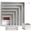 Da 10 a 40 cm teglia quadrata liscia bordi dritti Decora per torta americana in alluminio anodizzato h 10 cm