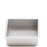 Teglia quadrata 15x15 h7,5 cm liscia bordi dritti in alluminio anodizzato da Decora ideale per torta a piani
