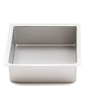 Teglia quadrata 30x30 h7,5 cm liscia bordi dritti in alluminio anodizzato da Decora ideale per torta a piani