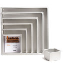 Da 15x15 a 40x40 cm teglia quadrata liscia bordi dritti Decora per torta americana in alluminio anodizzato h 7,5 cm