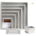 Da 15 a 40 cm teglia quadrata liscia bordi dritti Decora per torta americana in alluminio anodizzato h 7,5 cm