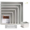 Da 15 a 40 cm teglia quadrata liscia bordi dritti Decora per torta americana in alluminio anodizzato h 7,5 cm