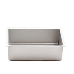 Teglia rettangolare 30x40 h10 cm liscia bordi dritti da Decora, per torta americana in alluminio anodizzato per torte a strati