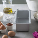 Teglia rettangolare liscia con bordo diritto ed alto da Decora in alluminio anodizzato 25,4x10,2 h 7,5 cm