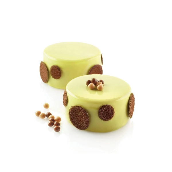 Cylinders SF119 Silikomart: stampo in silicone 8 monoporzioni a cilindro diametro 6,3 cm, altezza 4 cm