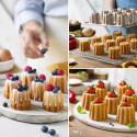 Stampo 12 big Cannele Bordelais ø55 mm ed h 45 mm metallo antiaderente rose gold line da Decora