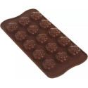 Rose: stampo in silicone per 15 cioccolatini rose di diametro 2,8 cm ed altezza 1,8 cm da Silikomart