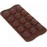 Rose: stampo in silicone per 15 cioccolatini rose di diametro 2,8 cm ed altezza 1,8 cm da Silikomart Rose: stampo in silicone per 15 cioccolatini rose di diametro 2,8 cm ed altezza 1,8 cm da Silikomart