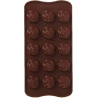 Rose: stampo in silicone per 15 cioccolatini rose di diametro 2,8 cm ed altezza 1,8 cm da Silikomart Rose: stampo in silicone per 15 cioccolatini rose di diametro 2,8 cm ed altezza 1,8 cm da Silikomart