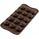 Rose: stampo in silicone per 15 cioccolatini rose di diametro 2,8 cm ed altezza 1,8 cm da Silikomart