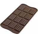 Tablette Silikomart: stampo in silicone marrone per 12 mini tavolette di cioccolato 38x28 h 4,5 mm