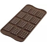 Tablette Silikomart: stampo in silicone marrone per 12 mini tavolette di cioccolato 38x28 h 4,5 mm Tablette Silikomart: stampo in silicone marrone per 12 mini tavolette di cioccolato 38x28 h 4,5 mm