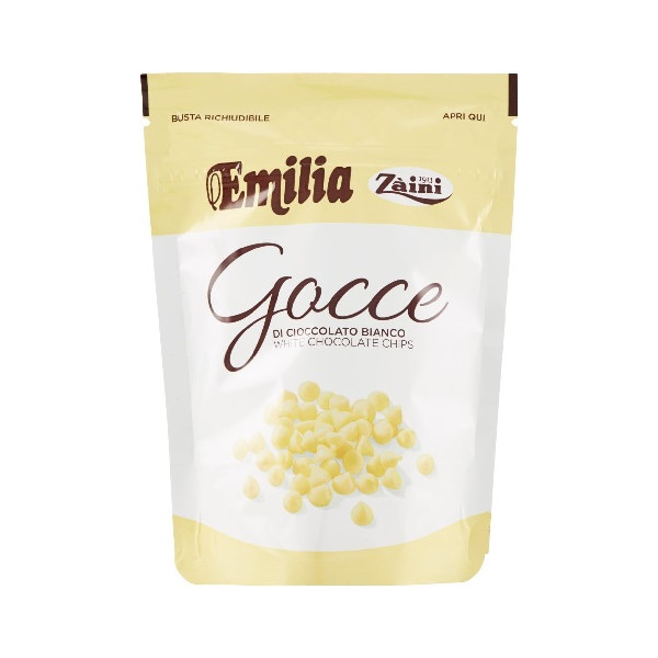 Gocce di cioccolato Emilia bianco 180 g Zaini
