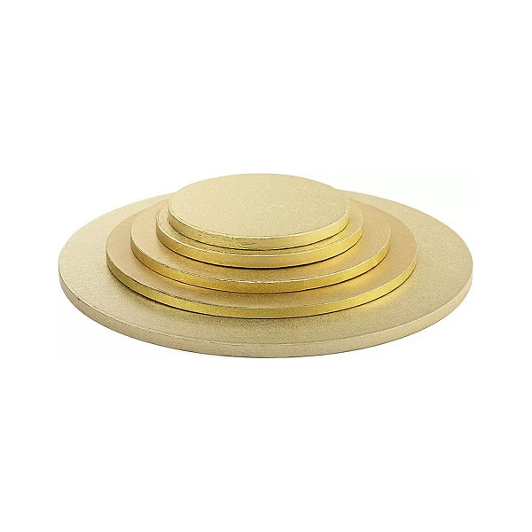Da 20 a 36 cm sottotorta cartone dorato tondo Decora vassoio torta rigido spessore 1,2 cm