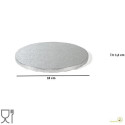 Vassoio sottotorta Tondo argento 18 cm h 1,2 cm da Decora
