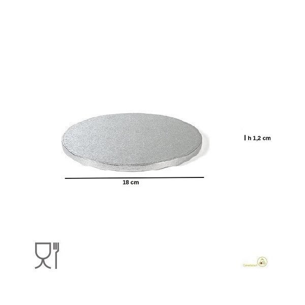 Set 12 Sottotorta Tondi In Cartone 20 Cm, Oro E Grigio, Spessore 3 Mm, Per Torte, Dessert, Feste E Matrimoni - 2