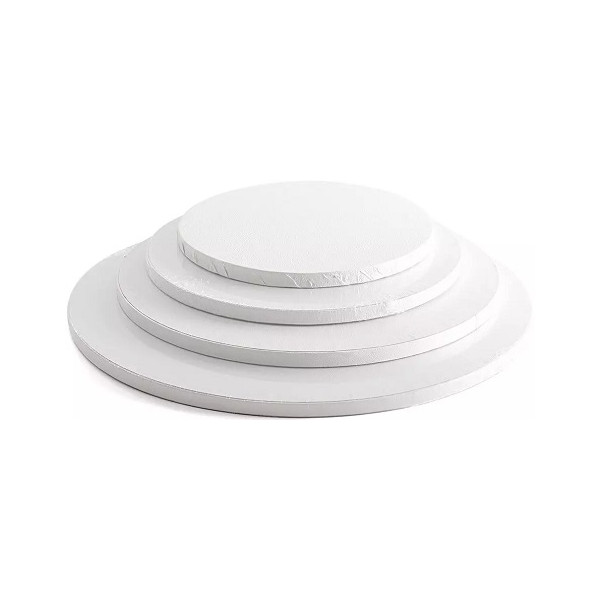 Da 20 a 45 cm sottotorta cartone bianco tondo Decora vassoio torta rigido spessore 1,2 cm