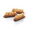100 Vassoi monoporzioni Fascion Eclair di Silikomart, in plastica nera, riutilizzabili 100 Vassoi monoporzioni Fascion Eclair di Silikomart, in plastica nera, riutilizzabili