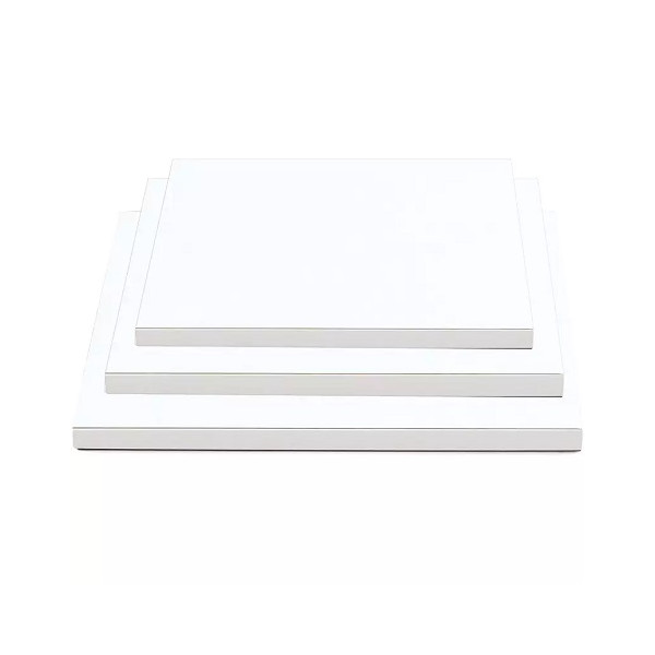 Da 20 a 40 cm sottotorta cartone bianco quadrato Decora vassoio torta rigido spessore 1,2 cm
