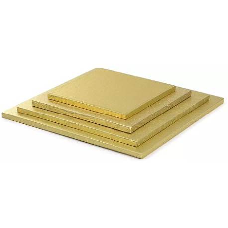 Da 20 a 40 cm sottotorta cartone dorato quadrato Decora vassoio torta rigido spessore 1,2 cm Da 20 a 40 cm sottotorta cartone dorato quadrato Decora vassoio torta rigido spessore 1,2 cm