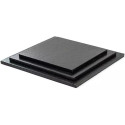 Sottotorta cartone nero quadrato Decora: vassoio torta rigido 25x25xxh1,2 cm o 30x30xh1,2 cm