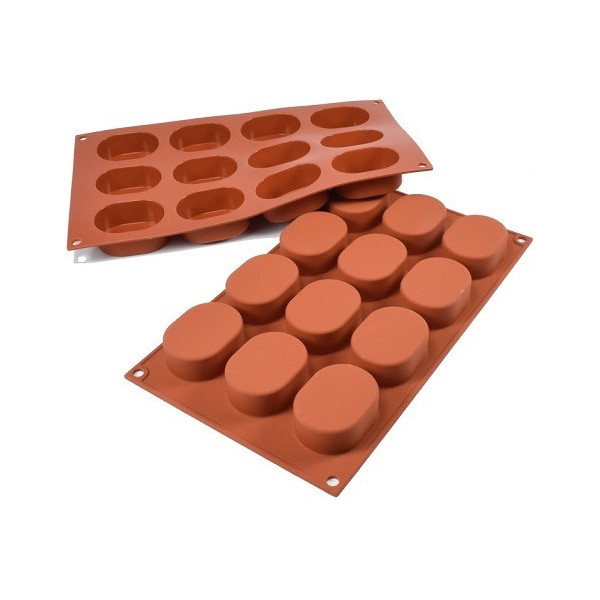 Ovals SF326 Silikomart stampo silicone 12 biscotti 57x23 h 25 mm