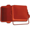 Quadrato lato 23 cm altezza 5 cm teglia alta in silicone, con anello, SFT306  di Silikomart