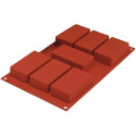 Wide Rectangle Cake: stampo Rettangolo in silicone per 7 forme rettangolari da 8,7 cm SF110 di Silikomart