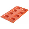 Stampo 8 tartellette diametro 6 cm altezza 1,7 cm in silicone SF015 da Silikomart