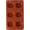 Stampo per 6 tartellette diametro 7 cm altezza 2 cm in silicone SF016 da Silikomart Stampo per 6 tartellette diametro 7 cm altezza 2 cm in silicone SF016 da Silikomart