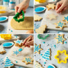 Decorazioni Christmas Decora: set 2 tagliapasta e 4 stencil per alberi e stelle natalizie decorati Decorazioni Christmas Decora: set 2 tagliapasta e 4 stencil per alberi e stelle natalizie decorati