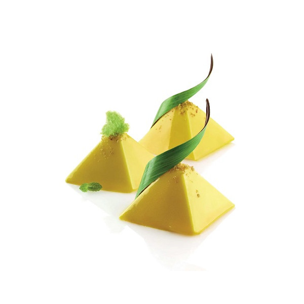 Pyramids Silikomart: stampo silicone nero, SQ010 sessantaquaranta per 35 piramidi base quadrata 65x65 h 35 mm
