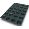 Briochette Silikomart stampo silicone nero SQ000 sessantaquaranta 24 brioche ø79 h 35 mm