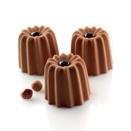 Cannele Bordelais Silikomart stampo silicone nero SQ002 sessantaquaranta 54 canneles bordelais ø56 h 50 mm Cannele Bordelais Silikomart stampo silicone nero SQ002 sessantaquaranta 54 canneles bordelais ø56 h 50 mm