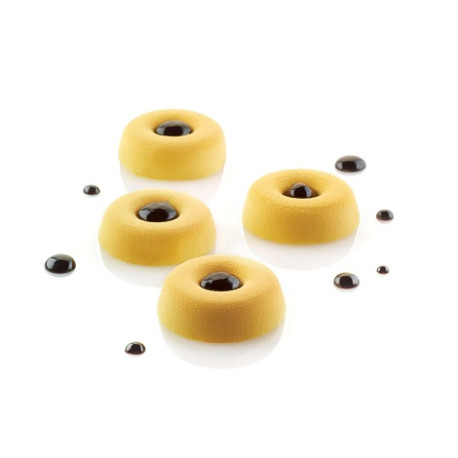 Mini savarin Silikomart stampo silicone nero SQ033 sessantaquaranta 40 mini-savarin ø41 h 12 mm Mini savarin Silikomart stampo silicone nero SQ033 sessantaquaranta 40 mini-savarin ø41 h 12 mm