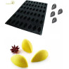 Stampo Sessantaquaranta quenelle SQ071 in silicone da Silikomart 48 cavità da 63 mm Stampo Sessantaquaranta quenelle SQ071 in silicone da Silikomart 48 cavità da 63 mm