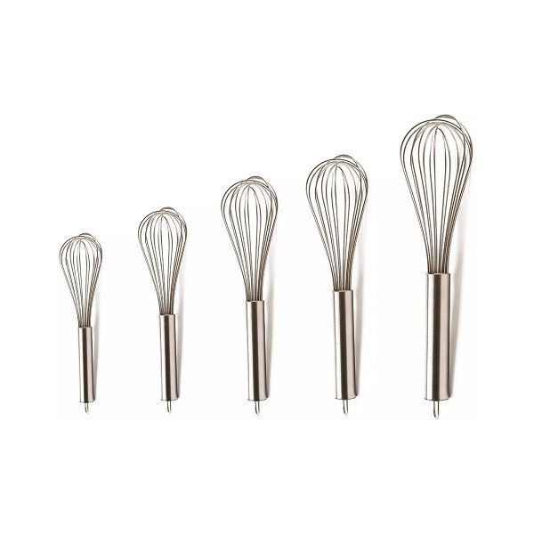 Da 18 a 25 cm frusta in acciaio inox con manico in acciaio inox di Decora