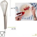 Frusta in acciaio inox lunga 25 cm da Decora