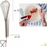 Frusta in acciaio inox lunga 25 cm da Decora