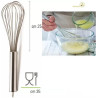 Frusta in acciaio inox lunga 35 cm ad archi da Decora
