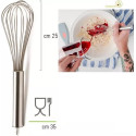 Frusta in acciaio inox lunga 35 cm ad archi da Decora
