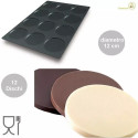 Stampo sessantaquaranta disco diametro 12 cm, altezza 1 cm SQ013 in silicone da Silikomart