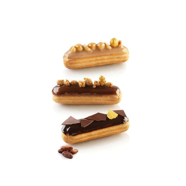Air plus 31 eclair Silikomart stampo silicone microforato 60x40 per 24 eclair 25x125 h 5 mm Silikomart