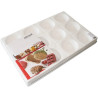 Set 12 stampi zuccotti Tortaflex Zuc bianchi in silicone da 115 mm 400 ml con vassoio 60x40 cm di Silikomart