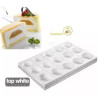 Tor100 h50/15 Silikomart: 15 stampi tondi round tortaflex bianchi in silicone da 10 cm 389 ml con vassoio 60x40 cm Tor100 h50/15 Silikomart: 15 stampi tondi round tortaflex bianchi in silicone da 10 cm 389 ml con vassoio 60x40 cm
